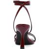 imageMostrin Womens Sandals Strappy Heels for Women Ankle Strap Lace Up Heels Square Open Toe Heels Tie Up Stiletto High Heeled Sandals for Prom Party Daily WearBurgundy04