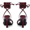 imageMostrin Womens Sandals Strappy Heels for Women Lace Up Heels Square Open Toe Heels Tie Up High Heeled Sandals for Prom Party Daily WearBurgundy