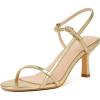 imageMostrin Heels for Women Strappy Sandals Square Open Toe High Heel Sandals Ankle Strap Stiletto Heels for Party WeddingGold Pu 05