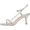 imageMostrin Womens Kitten Heels Strappy Heels Ankle Strap Round Open Toe Heeled Sandals Sexy Fashion Comfort Dress Shoes For Party WeddingSilver