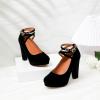 imageMostrin Fashion Vintage Womens Small Bowtie Platform Pumps Ladies Sexy High Heeled ShoesBlack 2501