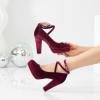 imageMostrin Fashion Vintage Womens Small Bowtie Platform Pumps Ladies Sexy High Heeled ShoesBurgundy 2501