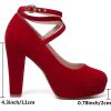 imageMostrin Fashion Vintage Womens Small Bowtie Platform Pumps Ladies Sexy High Heeled ShoesRed 2501
