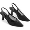 imageMostrin Kitten Heels for Women Slingback Pointed Closed Toe Heels Womens Pumps Shoes for Wedding Party CommutingBlack Mesh 2
