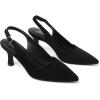 imageMostrin Kitten Heels for Women Slingback Pointed Closed Toe Heels Womens Pumps Shoes for Wedding Party CommutingBlack Suede