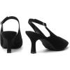 imageMostrin Kitten Heels for Women Slingback Pointed Closed Toe Heels Womens Pumps Shoes for Wedding Party CommutingBlack Suede