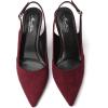 imageMostrin Kitten Heels for Women Slingback Pointed Closed Toe Heels Womens Pumps Shoes for Wedding Party CommutingBurgundy Suede