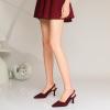imageMostrin Kitten Heels for Women Slingback Pointed Closed Toe Heels Womens Pumps Shoes for Wedding Party CommutingBurgundy Suede