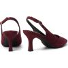 imageMostrin Kitten Heels for Women Slingback Pointed Closed Toe Heels Womens Pumps Shoes for Wedding Party CommutingBurgundy Suede