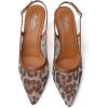 imageMostrin Kitten Heels for Women Slingback Pointed Closed Toe Heels Womens Pumps Shoes for Wedding Party CommutingLeopard Mesh