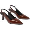 imageMostrin Kitten Heels for Women Slingback Pointed Closed Toe Heels Womens Pumps Shoes for Wedding Party CommutingPatent Brown