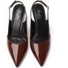 imageMostrin Kitten Heels for Women Slingback Pointed Closed Toe Heels Womens Pumps Shoes for Wedding Party CommutingPatent Brown