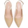 imageMostrin Kitten Heels for Women Slingback Pointed Closed Toe Heels Womens Pumps Shoes for Wedding Party CommutingRaffia Natural