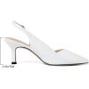 imageMostrin Kitten Heels for Women Slingback Pointed Closed Toe Heels Womens Pumps Shoes for Wedding Party CommutingWhite