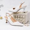 imageMostrin Kitten Heels for Women Slingback Pointed Closed Toe Heels Womens Pumps Shoes for Wedding Party CommutingWhite