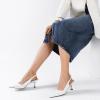 imageMostrin Kitten Heels for Women Slingback Pointed Closed Toe Heels Womens Pumps Shoes for Wedding Party CommutingWhite