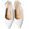 imageMostrin Kitten Heels for Women Slingback Pointed Closed Toe Heels Womens Pumps Shoes for Wedding Party CommutingWhite