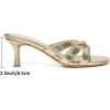 imageMostrin Strappy Kitten Heels for Women Round Open Toe Flip Flops Slip On Mules Heels Fashion Thong Heeled Sandals for Party Wedding HolidayGold