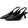 imageMostrin Kitten Heels for Women Pointed Toe Pumps Patent Leather Low Heel Slingback Heels with Buckle Dress Shoes for Dating Party WorkingBlack 06