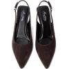imageMostrin Kitten Heels for Women Pointed Toe Pumps Patent Leather Low Heel Slingback Heels with Buckle Dress Shoes for Dating Party WorkingDarkbrown Suede 06