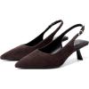 imageMostrin Kitten Heels for Women Pointed Toe Pumps Patent Leather Low Heel Slingback Heels with Buckle Dress Shoes for Dating Party WorkingDarkbrown Suede 06