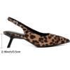 imageMostrin Kitten Heels for Women Pointed Toe Pumps Patent Leather Low Heel Slingback Heels with Buckle Dress Shoes for Dating Party WorkingLeopard 06