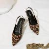 imageMostrin Kitten Heels for Women Pointed Toe Pumps Patent Leather Low Heel Slingback Heels with Buckle Dress Shoes for Dating Party WorkingLeopard 06