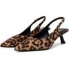 imageMostrin Kitten Heels for Women Pointed Toe Pumps Patent Leather Low Heel Slingback Heels with Buckle Dress Shoes for Dating Party WorkingLeopard 06