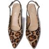 imageMostrin Kitten Heels for Women Pointed Toe Pumps Patent Leather Low Heel Slingback Heels with Buckle Dress Shoes for Dating Party WorkingLeopard Suede 06