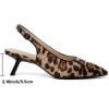imageMostrin Kitten Heels for Women Pointed Toe Pumps Patent Leather Low Heel Slingback Heels with Buckle Dress Shoes for Dating Party WorkingLeopard Suede 06