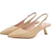 imageMostrin Kitten Heels for Women Pointed Toe Pumps Patent Leather Low Heel Slingback Heels with Buckle Dress Shoes for Dating Party WorkingRaffina Natural