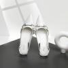 imageMostrin Kitten Heels for Women Pointed Toe Pumps Patent Leather Low Heel Slingback Heels with Buckle Dress Shoes for Dating Party WorkingWhite Pu03