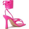 imageMostrin Womens Sandals Strappy Heels for Women Lace Up Square Open Toe Heels Tie Up High Heeled Sandals for Prom Party Daily WearHot Pink