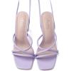 imageMostrin Womens Sandals Strappy Heels for Women Lace Up Square Open Toe Heels Tie Up High Heeled Sandals for Prom Party Daily WearLight Purple
