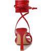 imageMostrin Womens Sandals Strappy Heels for Women Lace Up Square Open Toe Heels Tie Up High Heeled Sandals for Prom Party Daily WearRed