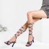 imageMostrin Womens Sandals Strappy Heels for Women Lace Up Square Open Toe Heels Tie Up High Heeled Sandals for Prom Party Daily WearRoyal Blue