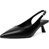 imageMostrin Kitten Heels for Women Pointed Toe Pumps Patent Leather Low Heel Slingback Heels with Buckle Dress Shoes for Dating Party WorkingBlack 06