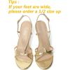imageMostrin Heels For Women Sexy Strappy Heels Comfortable Ankle Strap Heel Open Toe Stiletto High Heeled Sandals For PartyNight OutDailyGoldpu