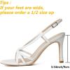 imageMostrin Heels For Women Sexy Strappy Heels Comfortable Ankle Strap Heel Open Toe Stiletto High Heeled Sandals For PartyNight OutDailyWhite