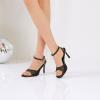 imageMostrin Heels for Women Square Open Toe Heeled Sandals Ankle Strap Sexy Peep Toe High Heels for Party Prom Wedding Dressy Pumps ShoesBlackmesh