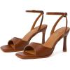 imageMostrin Heels for Women Square Open Toe Heeled Sandals Ankle Strap Sexy Peep Toe High Heels for Party Prom Wedding Dressy Pumps ShoesBrown