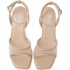 imageMostrin Heels for Women Square Open Toe Heeled Sandals Ankle Strap Sexy Peep Toe High Heels for Party Prom Wedding Dressy Pumps ShoesNudemesh
