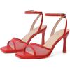 imageMostrin Heels for Women Square Open Toe Heeled Sandals Ankle Strap Sexy Peep Toe High Heels for Party Prom Wedding Dressy Pumps ShoesRedmesh