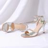 imageMostrin Heels for Women Square Open Toe Heeled Sandals Ankle Strap Sexy Peep Toe High Heels for Party Prom Wedding Dressy Pumps ShoesSilver