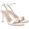 imageMostrin Heels for Women Strappy Lace Up Ankle Strap Heels Pointed Open Toe Stiletto High Heeled Sandals for Prom Party DailyWhite