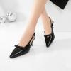 imageMostrin Kitten Heels for Women Pointed Closed Toe Stilettos Slingback Low Heel Bow Pumps Dress Shoes for Daily Party WeddingBlack