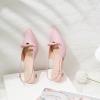 imageMostrin Kitten Heels for Women Pointed Closed Toe Stilettos Slingback Low Heel Bow Pumps Dress Shoes for Daily Party WeddingPink