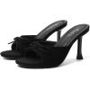 imageMostrin Kitten Heels for Women Round Toe Heels With Bow Vintage Mules Sexy Slip on Stiletto Backless Sandals for Party DailyBlack Suede