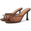 imageMostrin Kitten Heels for Women Round Toe Heels With Bow Vintage Mules Sexy Slip on Stiletto Backless Sandals for Party DailyBrown Mesh