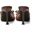 imageMostrin Kitten Heels for Women Round Toe Heels With Bow Vintage Mules Sexy Slip on Stiletto Backless Sandals for Party DailyBrown Mesh